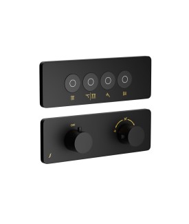 Exposed Part Kit of CLOUD Touch Thermostatic Shower System - Black Matt