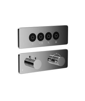 Exposed Part Kit of CLOUD Touch Thermostatic Shower System - Chrome