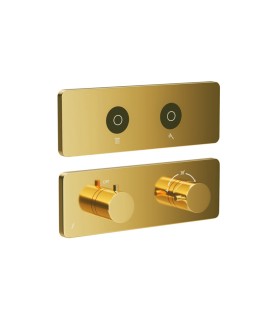Exposed Part Kit of CLOUD Touch Thermostatic Shower System - Gold Bright PVD