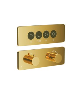 Exposed Part Kit of CLOUD Touch Thermostatic Shower System - Gold Bright PVD