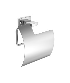 Toilet Paper Holder with Lid - Chrome