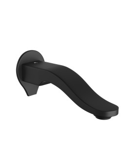 Tiaara Bath Spout with Wall Flange - Black Matt