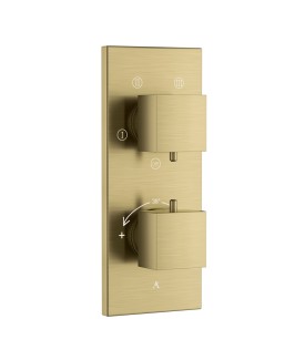 Thermatik-S In-wall Thermostatic Shower Valve with 4-Way Diverter - Antique Bronze