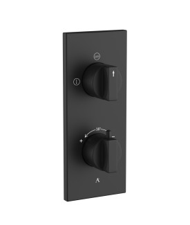 Thermatik-R In-wall Thermostatic Shower Valve with 2-Way Diverter - Black Matt