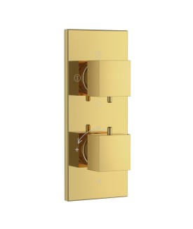 Thermatik-S In-wall Thermostatic Shower Valve with 3-Way Diverter - Gold Bright PVD