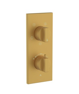 Thermatik-R In-wall Thermostatic Shower Valve with 4-Way Diverter - Gold Matt PVD