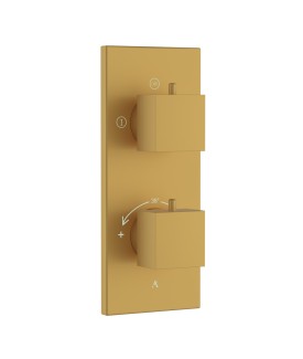 Thermatik-S In-wall Thermostatic Shower Valve with 2-Way Diverter - Gold Matt PVD