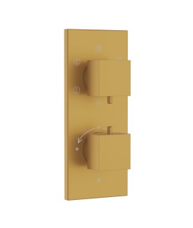 Thermatik-S In-wall Thermostatic Shower Valve with 5-Way Diverter - Gold Matt PVD