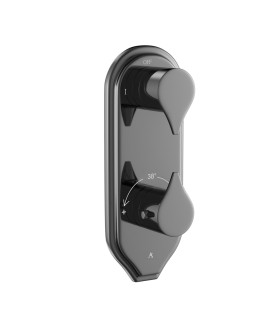 Thermostatic Shower Valve - Black Chrome
