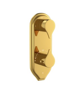 Thermostatic Shower Valve - Gold Bright PVD