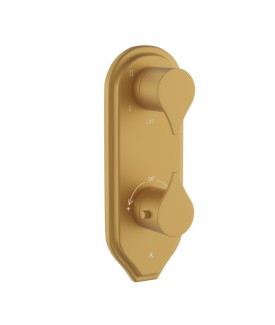 Thermostatic Shower Valve with 4-Way Diverter - Gold Matt PVD