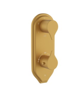 Thermostatic Shower Valve with 5-Way Diverter - Gold Matt PVD