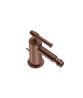 Single Lever Bidet Mixer with Popup Waste - Blush Gold PVD