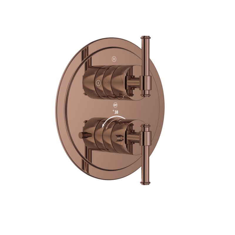 Gold Thermostatic Shower Mixer & 3-Way Diverter Valve in UK