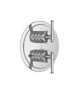 Exposed Part Kit of Thermostatic Shower Mixer with 3-way diverter - Chrome