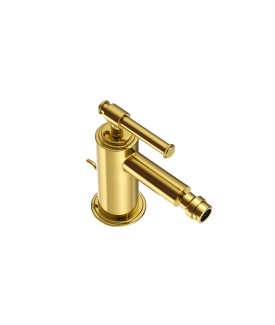 Single Lever Bidet Mixer with Popup Waste - Gold Bright PVD