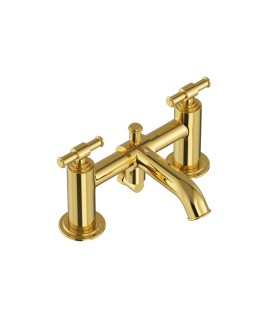 H Type Bath and Shower Mixer - Gold Bright PVD