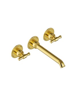 Exposed Part Kit of In-wall 3-Hole Basin Mixer - Gold Bright PVD