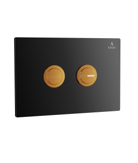 Cilica Pneumatic Black Glass Control Plate - Rose Gold