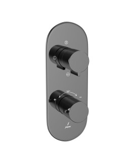 Aquamax 3 Outlet Thermostatic Shower Mixer - Black Chrome