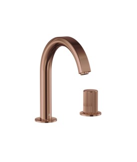 2-Hole Basin Mixer - Blush Gold PVD
