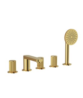 5-Hole Bath & Shower Mixer - Gold Bright PVD