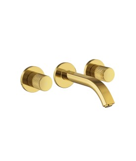 Exposed Part Kit of In-wall 3-Hole Basin Mixer - Gold Bright PVD