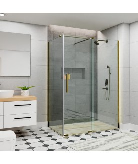 Stella Prime Side Panel - Antique Bronze Frame | Clear Glass