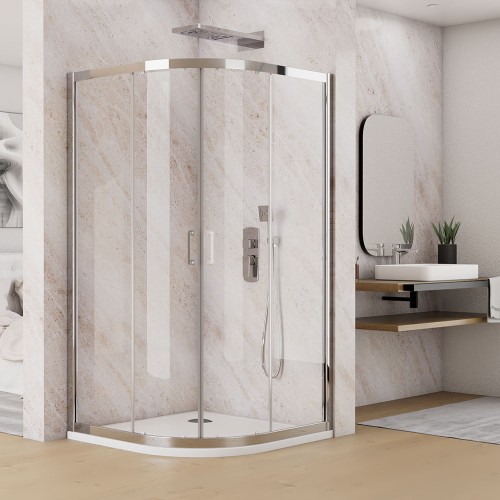 Delta 4 Part Curved Glass Corner Entry Quadrant Enclosure Delta 4 Part Curved Glass Corner Entry Quadrant Enclosure