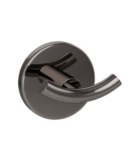 Double Robe Hook - Black Chrome