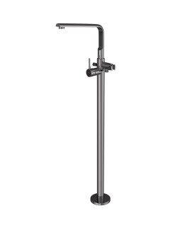 Exposed Parts of Floor Mounted Single Lever Bath Mixer - Black Chrome