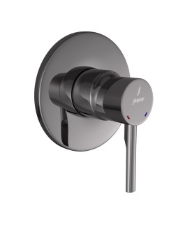 Manual Single outlet Mixer Trim Kit - Black Chrome