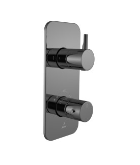 Aquamax 1 Outlet Thermostatic Shower Mixer Trim Kit - Black Chrome