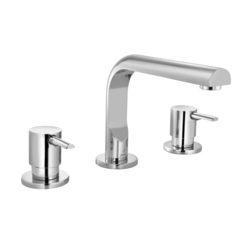 3-Hole Basin Mixer Round Spout