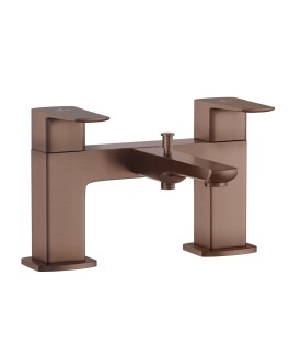 2 Hole H Type Bath and Shower Mixer - Antique Copper