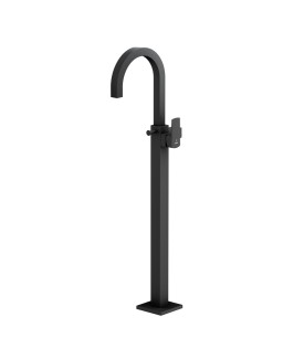 Exposed Parts of Floor Mounted Single Lever Bath Mixer - Black Matt
