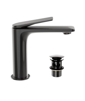 Semi Extended Mono Basin Mixer - Black Chrome