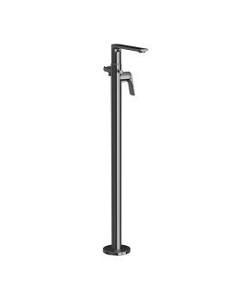 Exposed Parts of Floor Mounted Single Lever Bath Mixer - Black Chrome