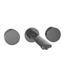 Exposed Part Kit of In-wall 3-Hole Basin Mixer - Black Chrome