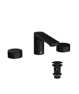 3 Hole Basin Mixer - Black Matt