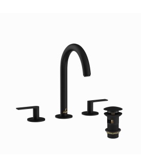 3 Hole Basin Mixer - Black Matt