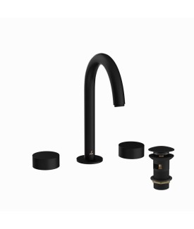 3 Hole Basin Mixer - Black Matt