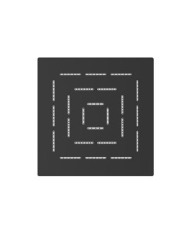 Maze Single Function 240X240mm Square Showerhead - Black Matt