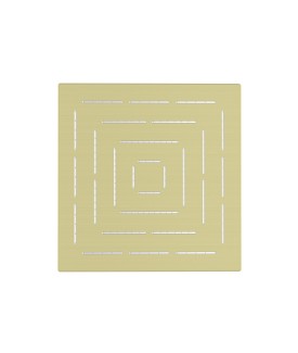 Maze Single Function 200X200mm Square Shower head - Brass Matt