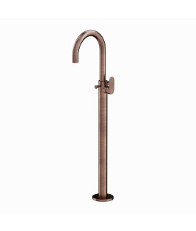 Exposed Parts of Floor Mounted Single Lever Bath Mixer - Antique Copper