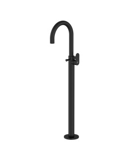 Exposed Parts of Floor Mounted Single Lever Bath Mixer - Black Matt
