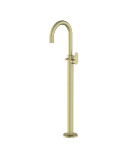 Exposed Parts of Floor Mounted Single Lever Bath Mixer - Brass Matt