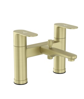 2 Hole H Type Bath and Shower Mixer - Brass Matt