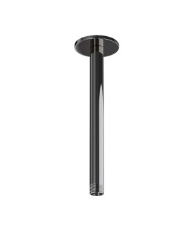 Round Ceiling Shower Arm 100mm - Black Chrome