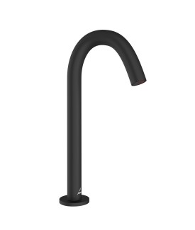Blush High Neck Deck Mounted Sensor faucet - Black Matt